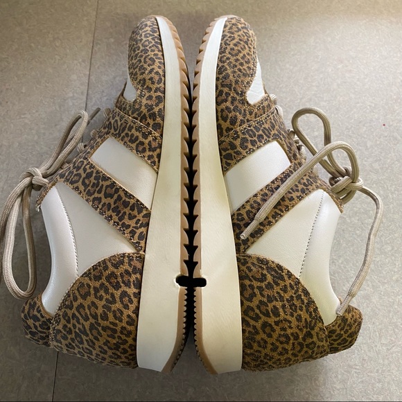 Able Annie Leather Animal Print Bone Leopard Sneakers - Picture 5 of 10